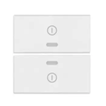 19842.2.B 2 половинки двухмодульной клавиши с символом "io", белые Vimar Arke