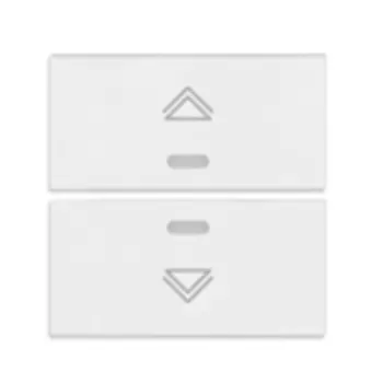 19842.4.B 2 половинки двухмодульной клавиши с символом "регулятор", белые Vimar Arke