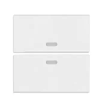 19842.B 2 половинки двухмодульной клавиши без символов, белые Vimar Arke