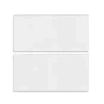 19844.B 2 половинки двухмодульной клавиши без диффузора подсветки, без символов, белые Vimar Arke