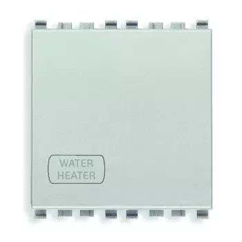 20016.2.WH.N Выключатель 2p 20ax с индикатором "water/heater" 2m, серебро матовое Vimar Eikon