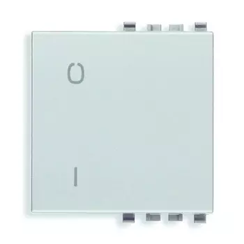 20022.99.N Клавиша на 2 модуля символом "o i", серебро матовое Vimar Eikon