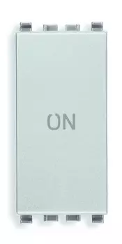 20056.34.N Кнопка 1p no+nc 10a с символом on, серебро матовое Vimar Eikon