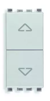 20060.N Переключатель с центр положением 2p 10ax, серебро матовое Vimar Eikon