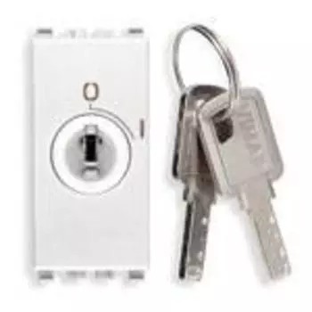 20083.CU.B Выключатель 2p 16ax с ключом унифицированным , белый Vimar Eikon