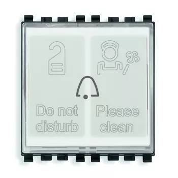 20097 Кнопка + 2 лампы для отелей 230v, серая Vimar Eikon