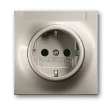 2011-0-2787 (20 EUN-79), Розетка SCHUKO 16А 250В с полем для надписи, серия impuls, цвет шампань-металлик, ABB