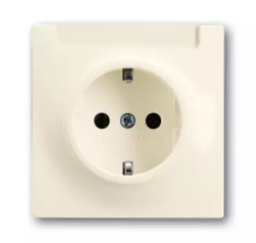 2011-0-3846 (20 EUN-72), Розетка SCHUKO 16А 250В с полем для надписи, серия impuls, цвет слоновая кость, ABB