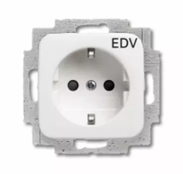2011-0-6206 (20 EUC/DV-214-500), Розетка SCHUKO 16А 250В с маркировкой EDV, серия Reflex SI, цвет альпийский белый, ABB