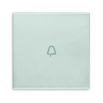 20132.C.N Клавиша для коаксиальных устройств на 2 модуля символом "звонок", серебро матовое Vimar Eikon