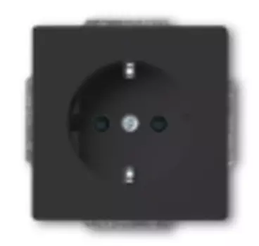 2013-0-5265 (20 EUCKS-81), Розетка SCHUKO 16А 250В с защитными шторками, цвет антрацит, ABB