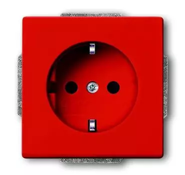 2013-0-5324 (20 EUCKS-14-82), Розетка SCHUKO 16А 250В, со шторками, цвет оранжевый, ABB