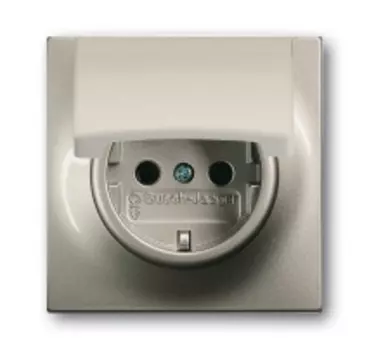 2018-0-1016 (20 EUK-79), Розетка SCHUKO 16А 250В с крышкой, серия impuls, цвет шампань-металлик, ABB