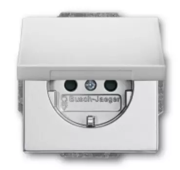 2018-0-1487 (20 EUK-83), Розетка SCHUKO 16А 250В с крышкой, цвет серебристо-алюминиевый, ABB