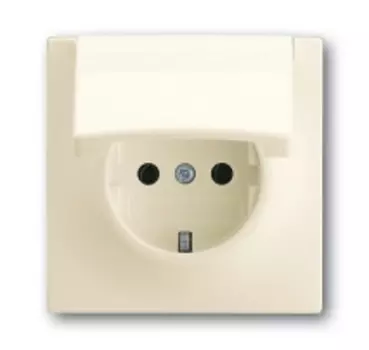 2018-0-1488 (20 EUK-72), Розетка SCHUKO 16А 250В с крышкой, серия impuls, цвет слоновая кость, ABB