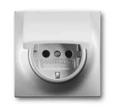 2018-0-1489 (20 EUK-783), Розетка SCHUKO 16А 250В с крышкой, серия impuls, цвет серебристый металлик, ABB