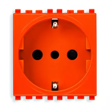 20209.A Розетка sicury 2p+t 16a стандарт италия тип p30 , оранжевая Vimar Eikon
