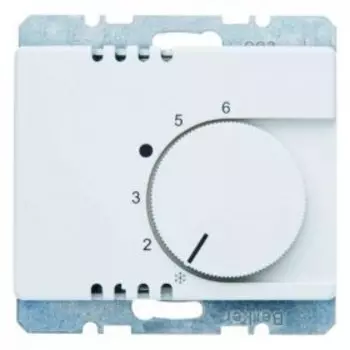 20260069 Регулятор температуры помещения с переключающим контактом и центральной панелью цвет: полярная белизна, с блеском Arsys Berker