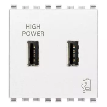 20295.B 5V 2,1A Блок питания USB 2M белый Vimar