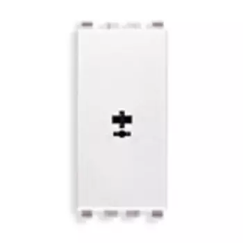 20334.B Розетка 2p "точка-тире" подключение пайкой, белая Vimar Eikon