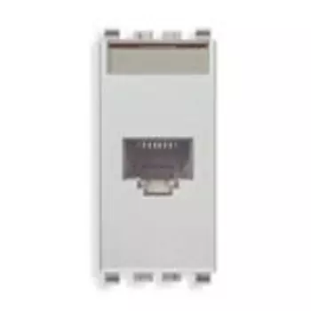 20338.8.N Розетка rj45 cat 5e utp t568a/b, серебро матовое Vimar Eikon