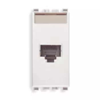 20339.5.B Розетка rj45 netsafe cat5e ftp 110 , белая Vimar Eikon