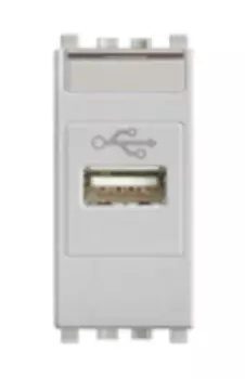 20345.N Розетка usb, серебро матовое Vimar Eikon