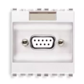 20365.B Розетка штеккер 9p subd 2m , белая Vimar Eikon
