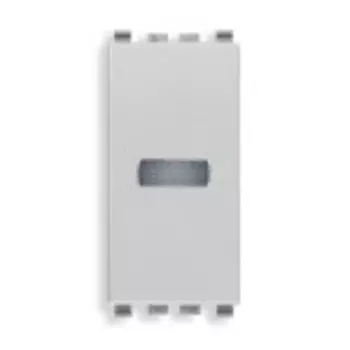 20386.B.N Табло с белым диффузором, серебро матовое Vimar Eikon