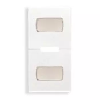 20531.2T.B Клавиша на 1 модуль с 2 табличками, белая Vimar Eikon