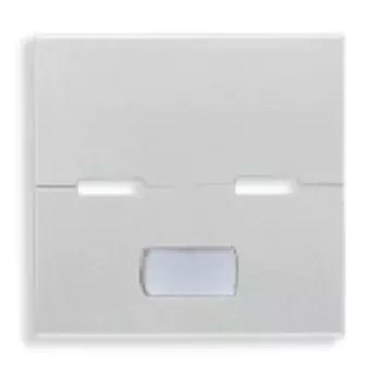 20532.1T.N Клавиша на 2 модуля с табличкой, серебро матовое Vimar Eikon