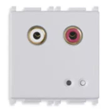 20582.B Вход аудио rca 2m, белый Vimar Eikon