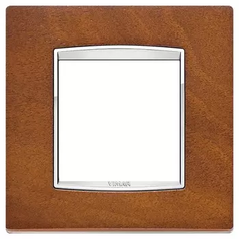 20642.C35 Рамка Eikon Chrome Classica Итальянский орех 2 модуля Vimar