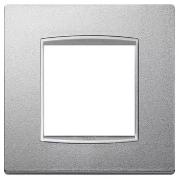 20642.N13 Рамка Eikon Total Look Серебро матовое 2 модуля Vimar