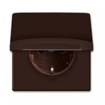 2064-0-0286 (20 EUGK-31-101), Розетка SCHUKO, 20 EUGK-31-101, с крышкой, Allwetter44, IP44, коричневый, уплотнительное кольцо в комплекте, 16А, 250В., ABB