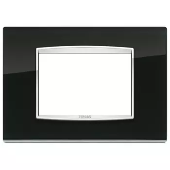 20653.C71 Рамка Eikon Chrome Classica Черный лед 3-модульная Vimar