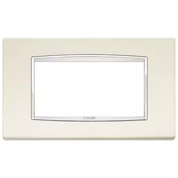 20654.C02 Рамка Eikon Chrome Classica Античный белый 4 модуля Vimar