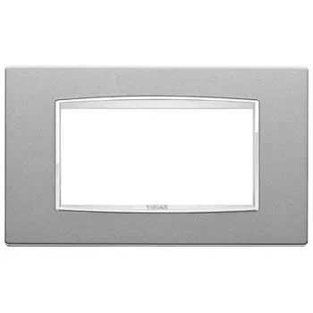 20654.C10 Рамка Eikon Chrome Classica Серебряный металлик 4 модуля Vimar