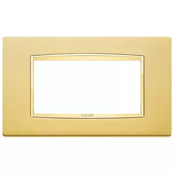 20654.G21 Рамка Eikon Chrome Classica Золото сатинированое 4 модуля Vimar