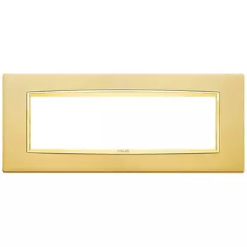 20657.G21 Рамка Eikon Chrome Classica Золото сатинированое 7 модулей Vimar
