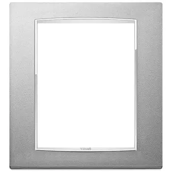 20668.C13 Рамка Eikon Chrome Classica Серебро матовое 8 модулей Vimar