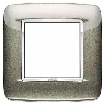 20672.C08 Рамка Eikon Chrome Round Титан металлик 2 модуля Vimar