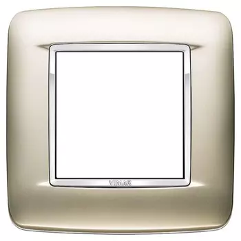 20672.C22 Рамка Eikon Chrome Round Никель сатинированый 2 модуля Vimar