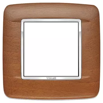 20672.C35 Рамка Eikon Chrome Round Вишня американская 2 модуля Vimar