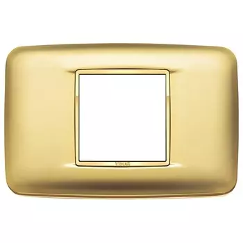 20682.G21 Рамка Eikon Chrome Round Золото сатинированое 2 модуля Vimar