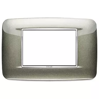 20683.C08 Рамка Eikon Chrome Round Титан металик 3-модульная Vimar