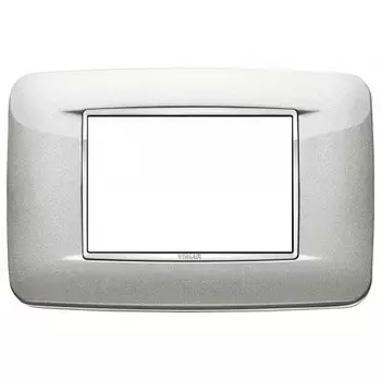 20683.C10 Рамка Eikon Chrome Round Серебро металлик 3-модульная Vimar