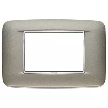 20683.C14 Рамка Eikon Chrome Round Титан матовый 3-модульная Vimar