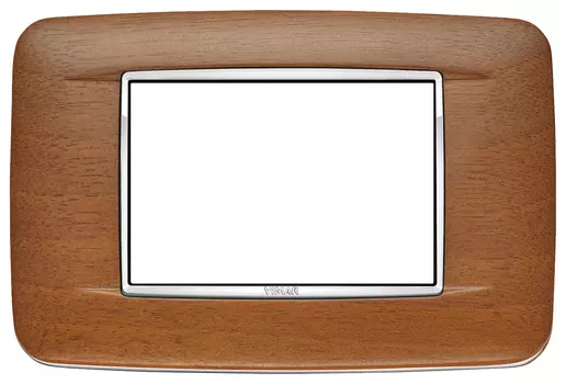 20683.C35 Рамка Eikon Chrome Round Вишня 3-модульная Vimar