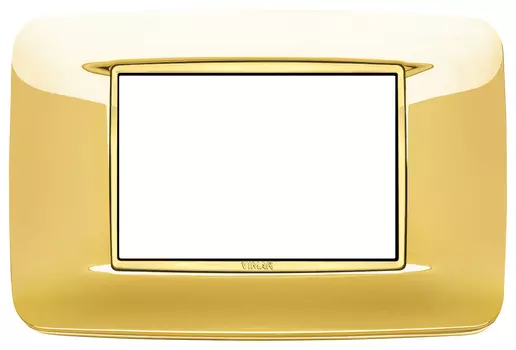 20683.G24 Рамка Eikon Chrome Round Золото глянцевое 3-модульная Vimar